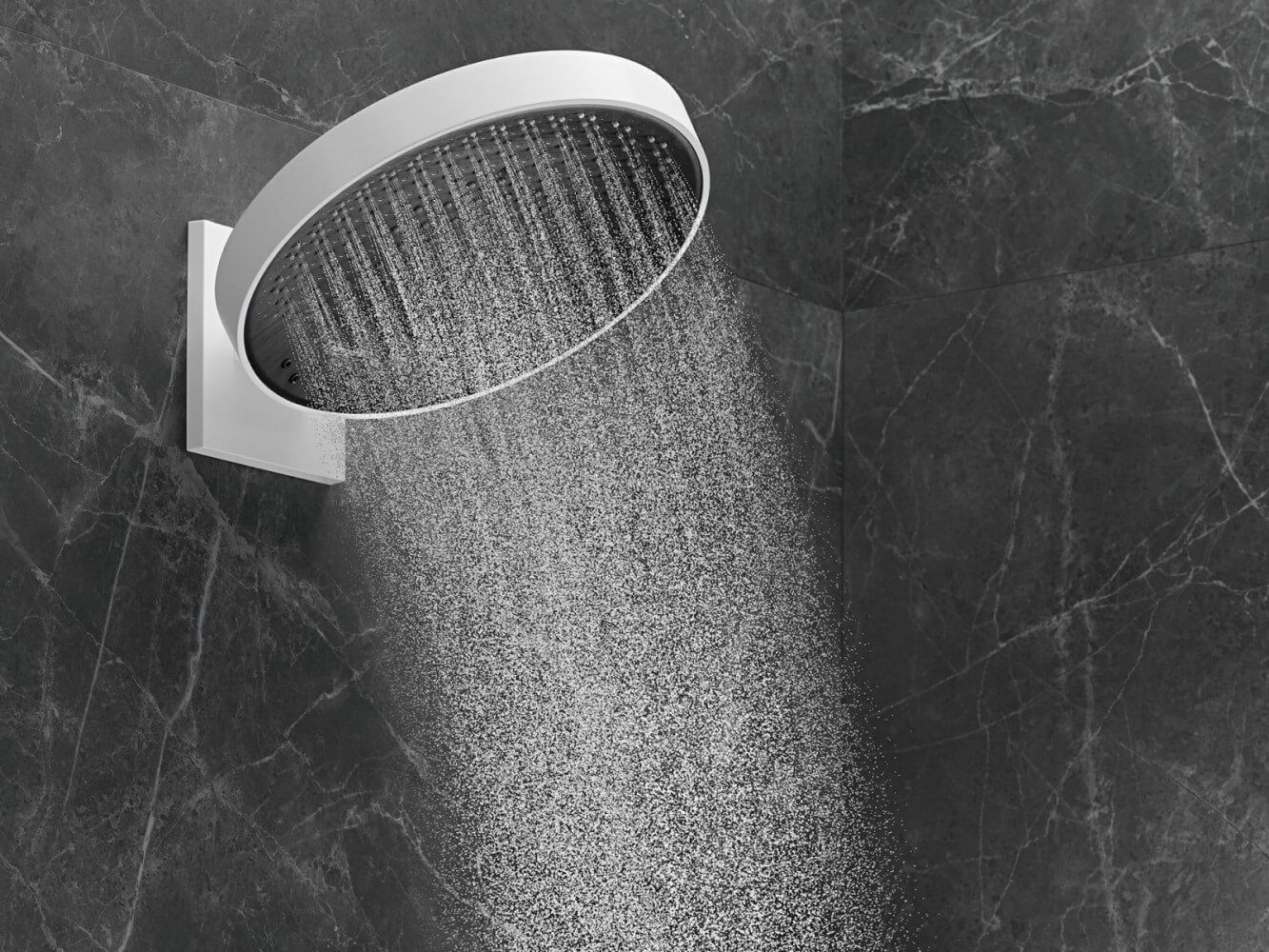 Верхний душ Hansgrohe Rainfinity 360 1jet 26230700 с настенным кронштейном, белый матовый