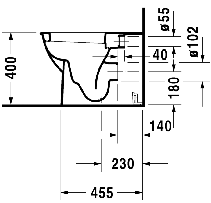 Напольный приставной унитаз Duravit Darling New 2139090000 белый