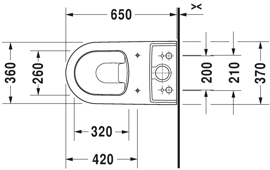 Напольный комбинированный унитаз Duravit Me by Starck 2170090000 белый
