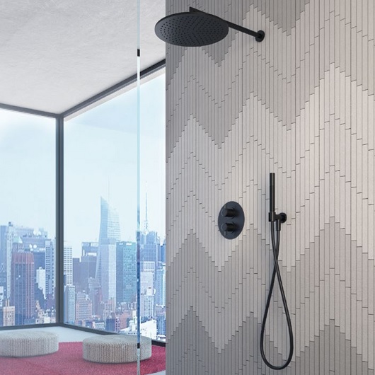 Душевой гарнитур CISAL Shower DS01881321 c ручной лейкой, шлангом 1500 мм и выводом с держателем, цвет Хром