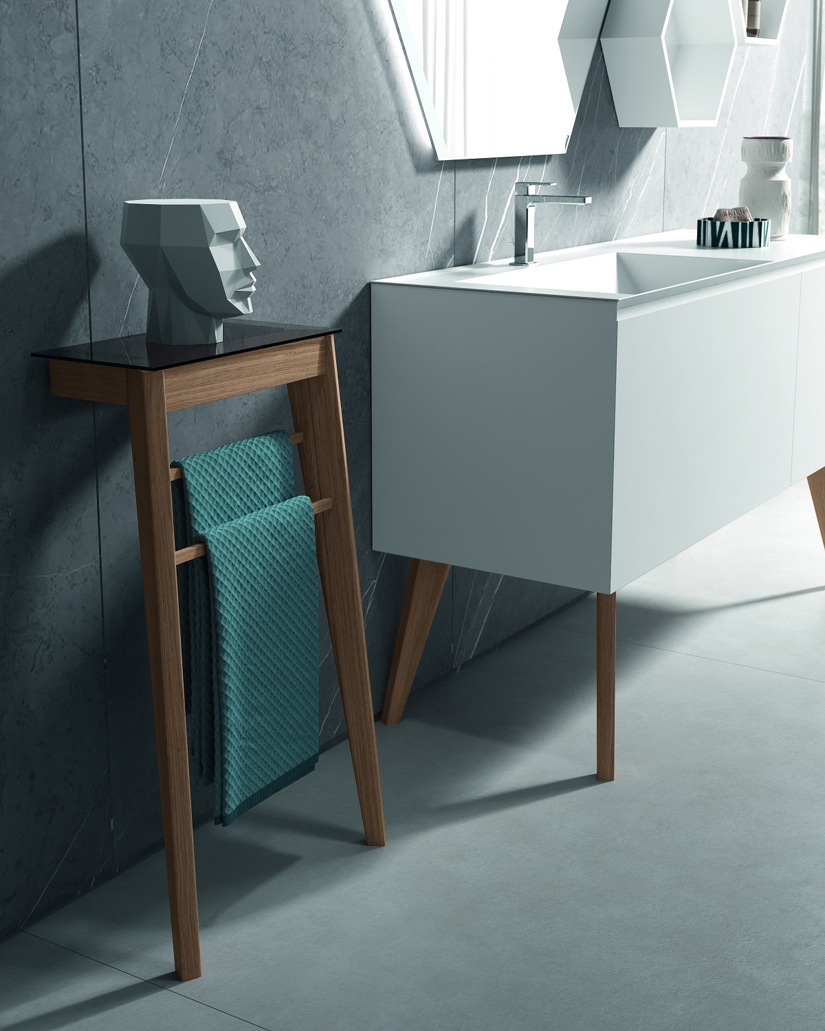 Комплект мебели BMT IKON  IK-07.1   590х850х440 мм, цвет Natural Walnut