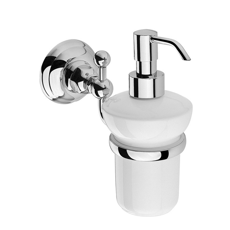 Дозатор для жидкого мыла с держателем NICOLAZZI ACCESSORI Monte Croce 1489CR27 Хром/Белый