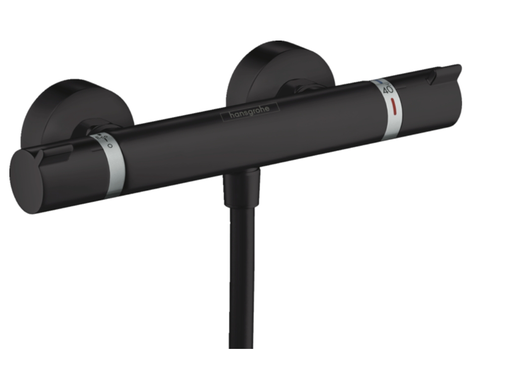 Термостат для душа Hansgrohe Ecostat Comfort 13116670 цвет Чёрный матовый хром