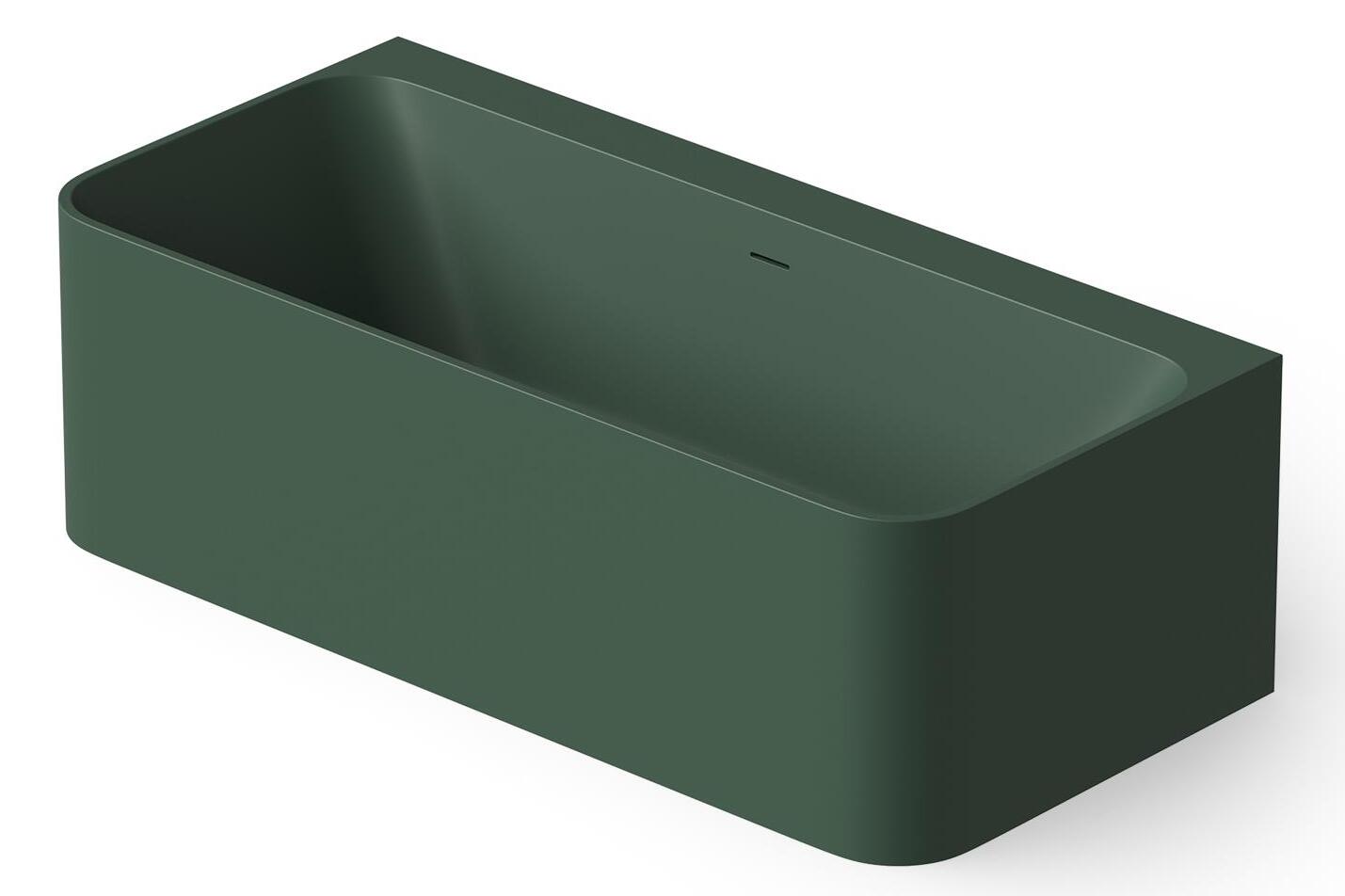 Ванна прямоугольная отдельностоящая из композита DEA DESIGN Modern DD8665 1700 11, размер 1700 мм х 800 мм х 560 мм, с сифоном и донным клапаном, цвет Темно-зеленый Dark Green №11