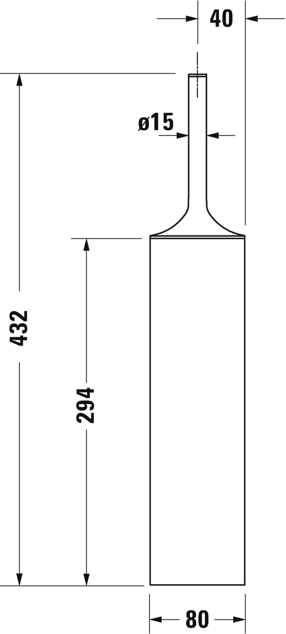 Ершик напольный Duravit Starck T 0099451000 хром
