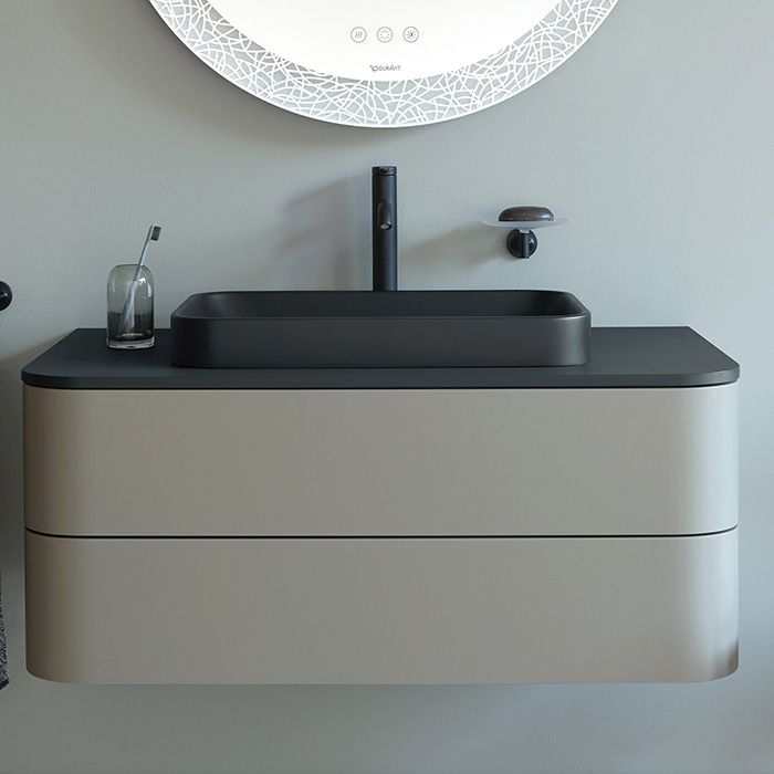 Консоль для раковины Duravit Happy D.2 Plus HP031E08080 графит супер-матовый