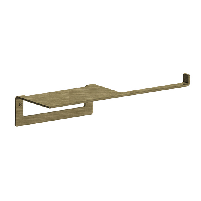 Держатель туалетной бумаги с полочкой ALMAR Showers Accessories E317000.HB316   нержавеющая сталь 316 PVD  цвет High Brass