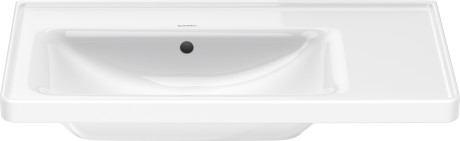 Раковина встраиваемая ассиметричная Duravit D-Neo 2369800060 800 мм х 480 мм, с переливом, без отверстия под смеситель, белая
