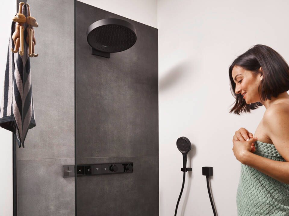 Верхний душ круглый настенный HANSGROHE Rainfinity 26234140 360, 1jet, цвет Шлифованная бронза