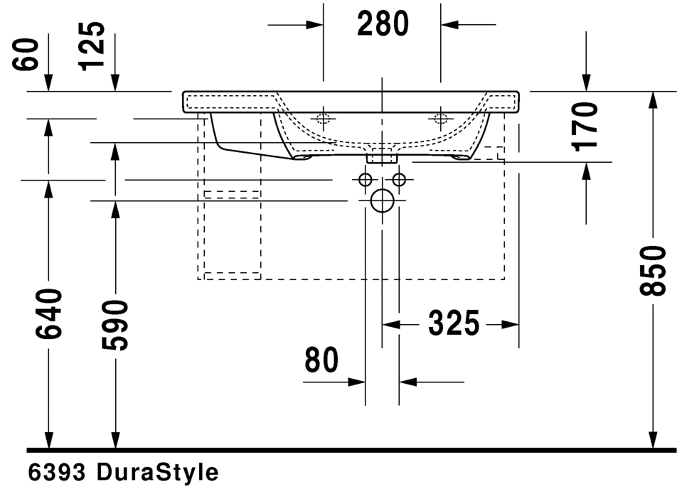 Раковина подвесная Duravit Durastyle 2326800000 80х48см