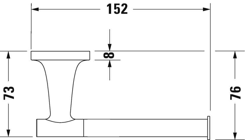 Держатель туалетной бумаги Duravit Starck T  0099374600_УЦ    черный / Изделие с выставки. Потертостей нет. Состояние отличное.
