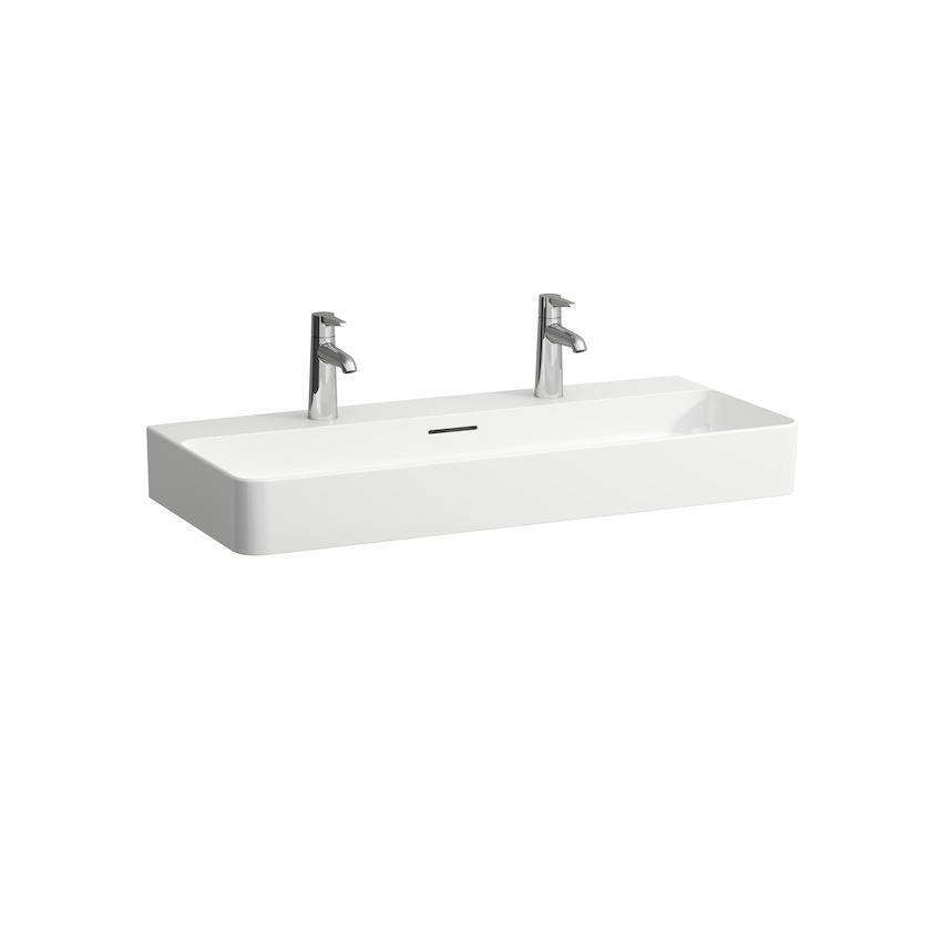 Раковина  Laufen  Val  810287  95 см, SaphirKeramik, 2 отверстия для 2 смесителей
