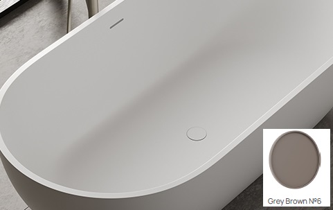 Крышка донного клапана для ванны DEA DESIGN  DD4210 1 из искусственного камня Solid Suface, цвет белый матовый Dark Camel №1