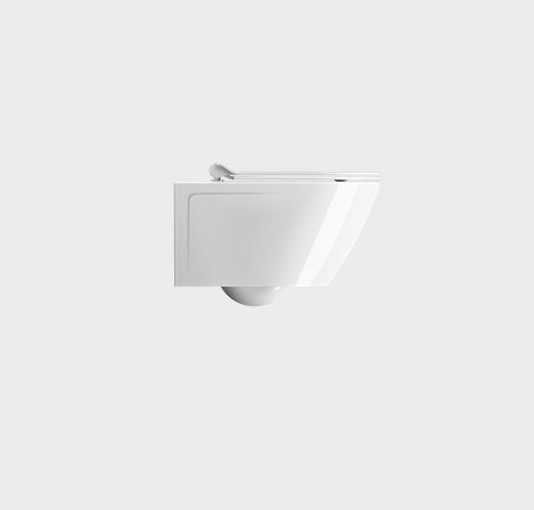 Унитаз подвесной GSI NORM NEW 8621FR511 550 мм х 360 мм, c Genius Flush, с крепежом, цвет Белый глянцевый
