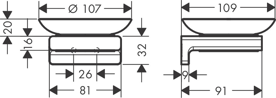 Мыльница HANSGROHE AddStoris 41746140 Шлифованная бронза