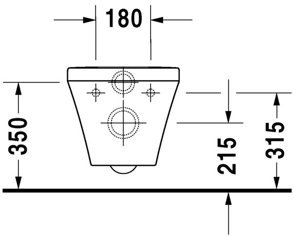 Унитаз подвесной Duravit DuraStyle Rimless 2542090000 с вертикальным смывом, без сидения, безободковый, с креплением, белый