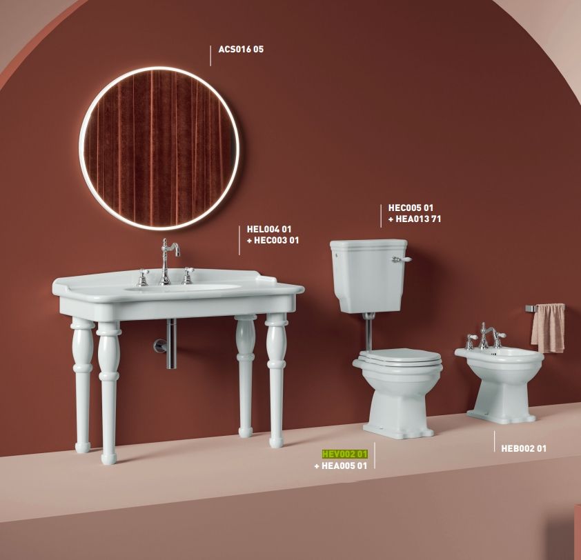 Унитаз напольный ARTCERAM HERMITAGE HEV003 01 00 360 мм х 550 мм, со сливом в стену, с креплением, белый глянцевый