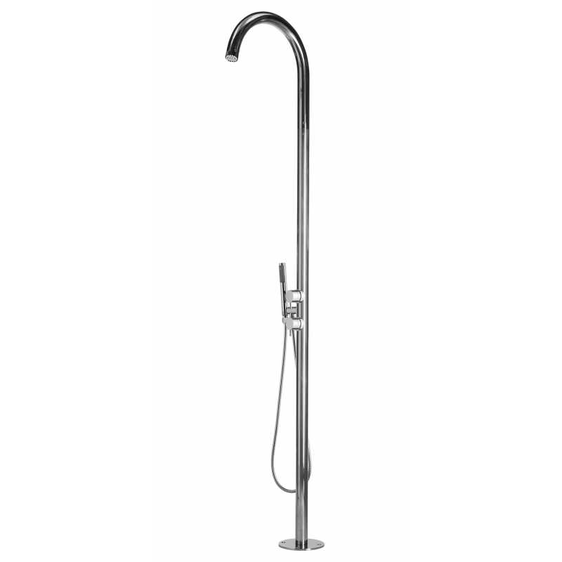 Душевая колонна Bossini Outdoor/Indoor Columns Pool Floor Rubinetti L00359 из нержавеющей стали (изделие снято с производства)