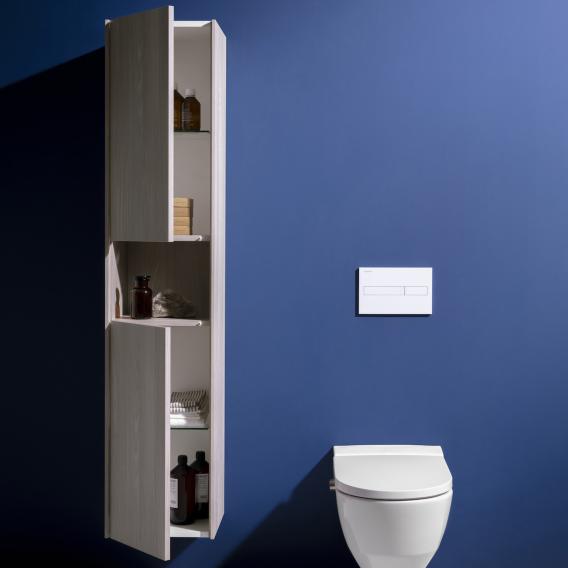 Высокий шкаф-пенал  Laufen Base  4.0270.1.110.260.1    165 см, с открытой полкой, 2 двери без ручек, петли слева, белый матовый