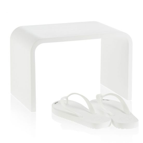 Подставка для ног DECOR WALTHER  STONE SCH   0974350   24,5 х33 х21,5 см, из материала Solid Surface, цвет белый