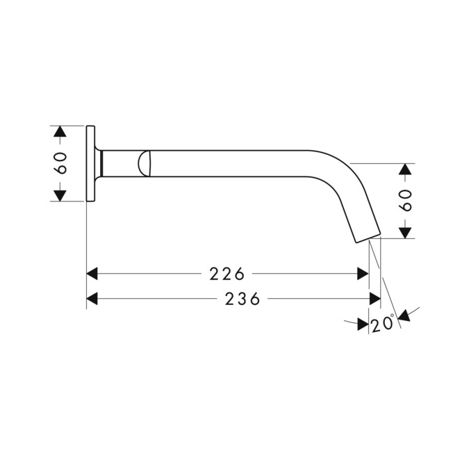 Смеситель для раковины AXOR Citterio M 34315000 настенный хром