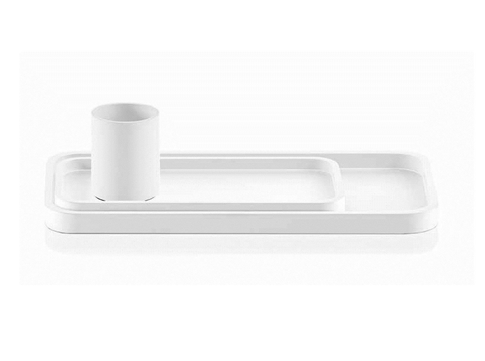 Лоток универсальный большой DECOR WALTHER  STONE TAB L   0975860   2 X 42 X 20,5 см, композит Solid Surface, черный матовый