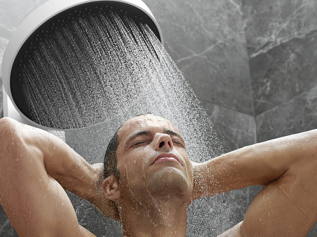 Верхний душ Hansgrohe Rainfinity 250 1jet 26228700 с потолочным кронштейном, белый матовый