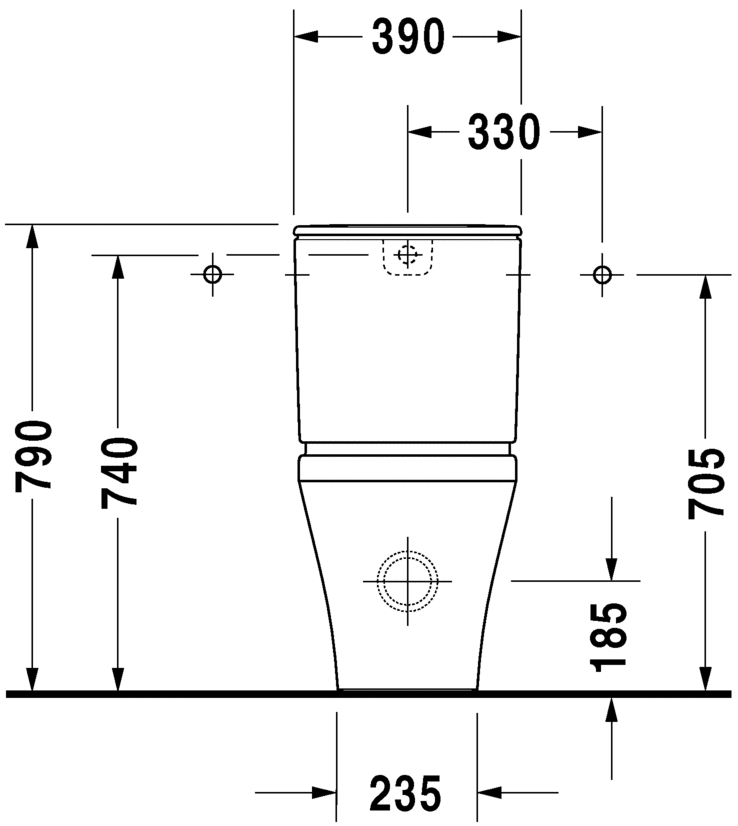 Напольный комбинированный унитаз Duravit DuraStyle 2155090000 белый
