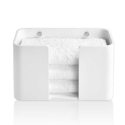 Контейнер для бумажных и гостевых полотенец, настенный DECOR WALTHER  STONE WPTB    0974264    16 X27 X13 см, композит черный матовый/крепления хром