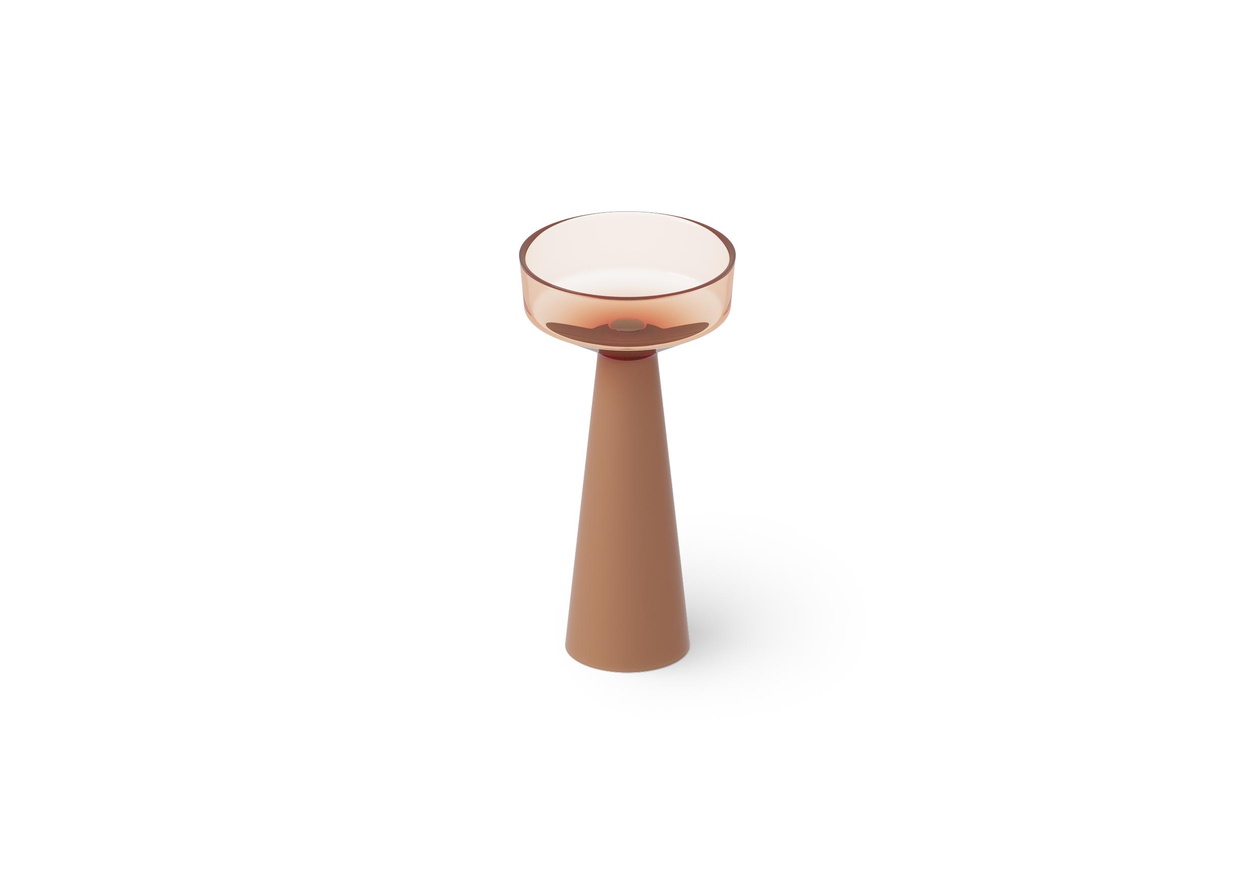 Раковина напольная DEA DESIGN Pedestal Basin DD2018 425 R9 425 мм х 425 мм х 850 мм, с донным клапаном, цвет Brown Copper R9