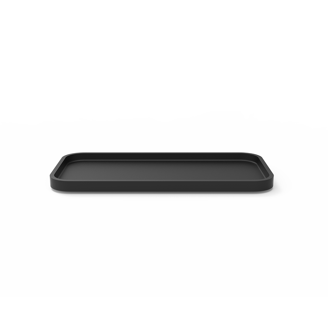 Лоток универсальный большой DECOR WALTHER  STONE TAB L   0975860   2 X 42 X 20,5 см, композит Solid Surface, черный матовый