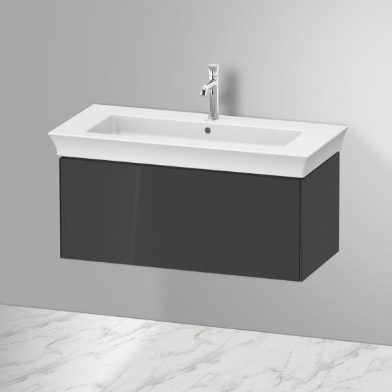 Тумба подвесная DURAVIT White Tulip WT42420H1H1 458 мм х 984 мм, с одним выдвижным ящиком, графит глянцевый