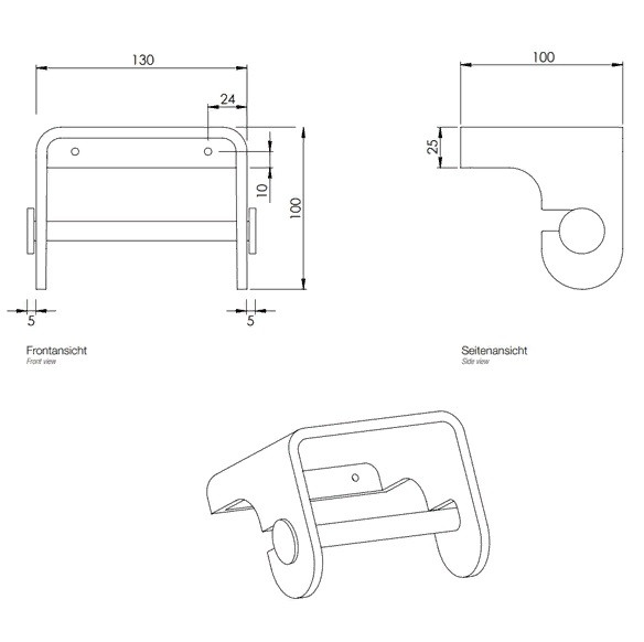 Держатель туалетной бумаги  подвесной, с полочкой DECOR WALTHER  Stone TPH 4   0974555    10 X 13 X 10 см, композит Solid Surface,  цвет: белый/сталь матовая
