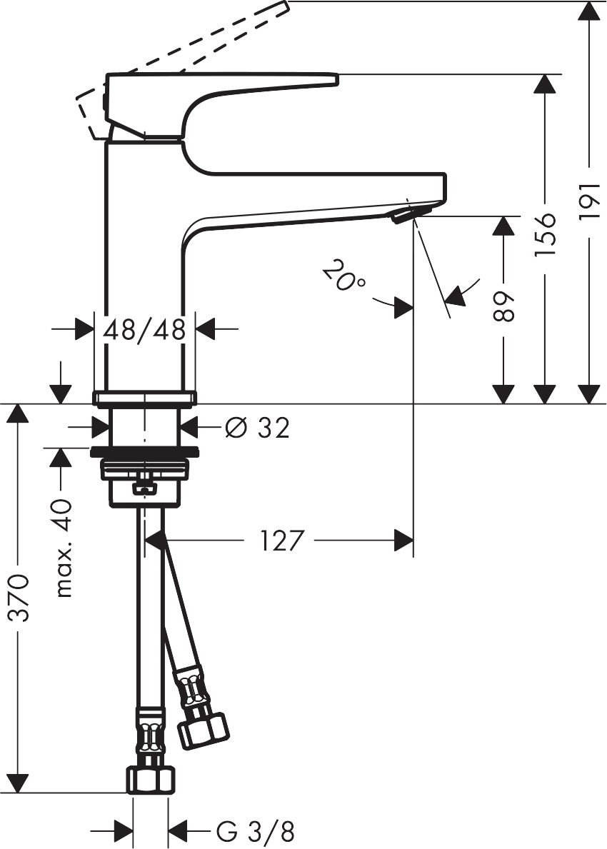 Однорычажный смеситель для раковины HANSGROHE Metropol 32500990 с донным клапаном. с рычаговой рукояткой, цвет Полированное золото