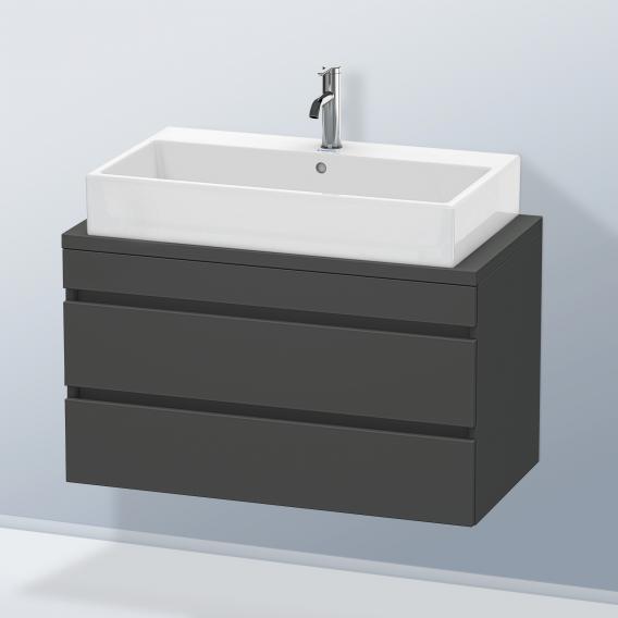 Тумба подвесная под раковину Duravit DuraStyle DS530804949 с двумя выдвижными ящиками, графит матовый