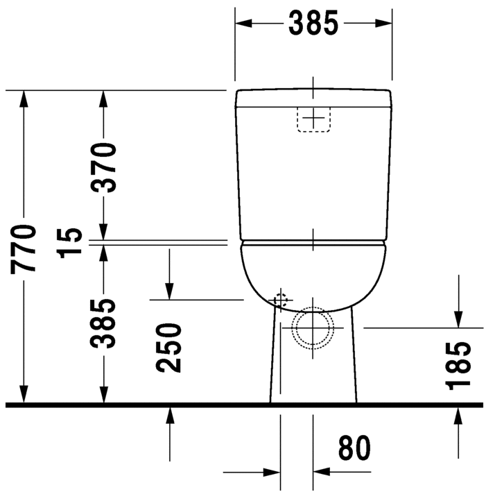 Напольный комбинированный унитаз Duravit D-Code 21110900002 белый