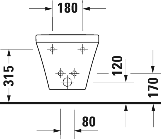 Подвесное биде Duravit DuraStyle 2286150000 с переливом, белое