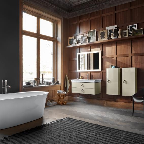 Тумба подвесная DURAVIT White Tulip WT435208585 458 мм х 984 мм, с двумя выдвижными ящиками, с ручками, белый глянцевый