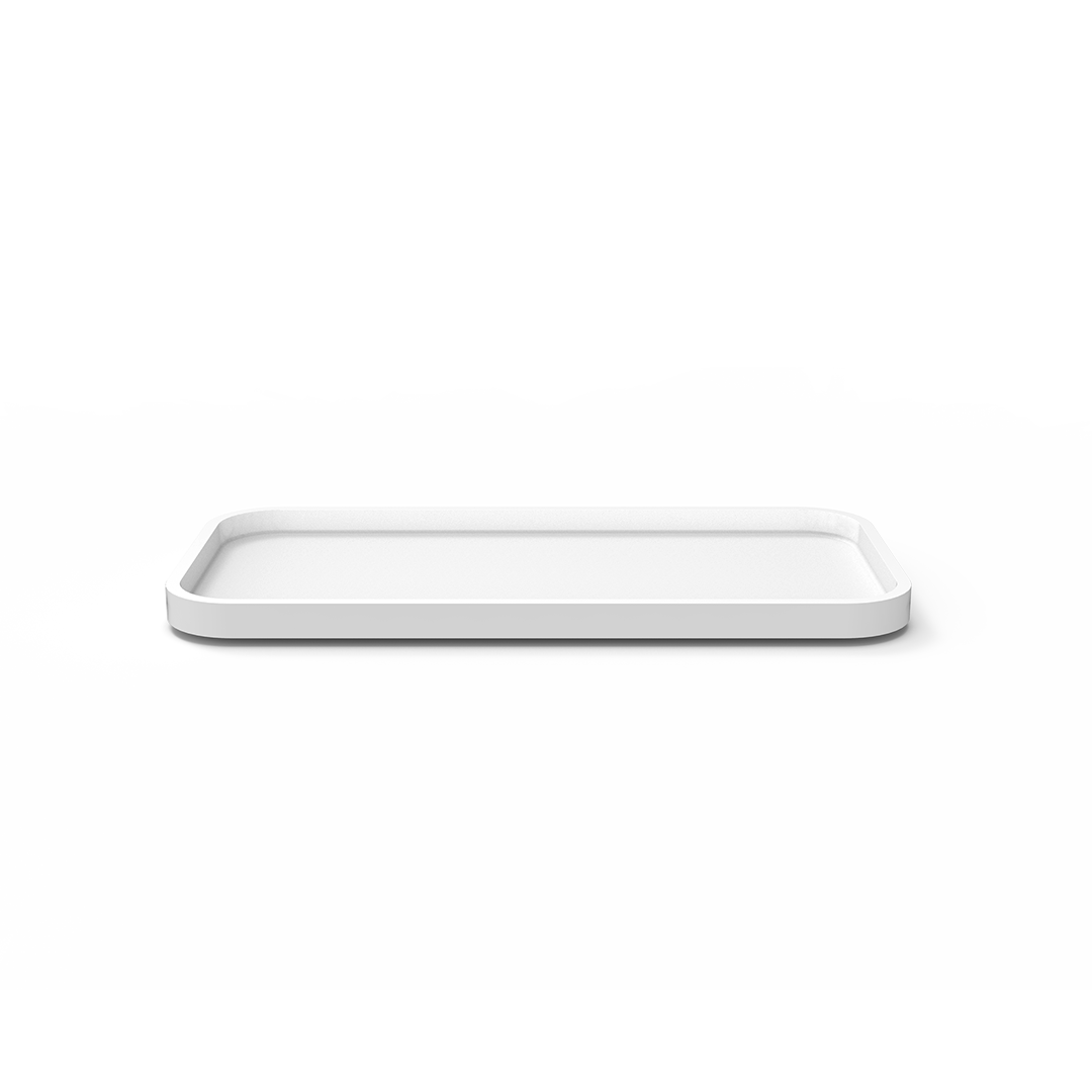 Лоток универсальный большой DECOR WALTHER  STONE TAB L   0975850   2 X 42 X 20,5 см, композит Solid Surface, белый матовый