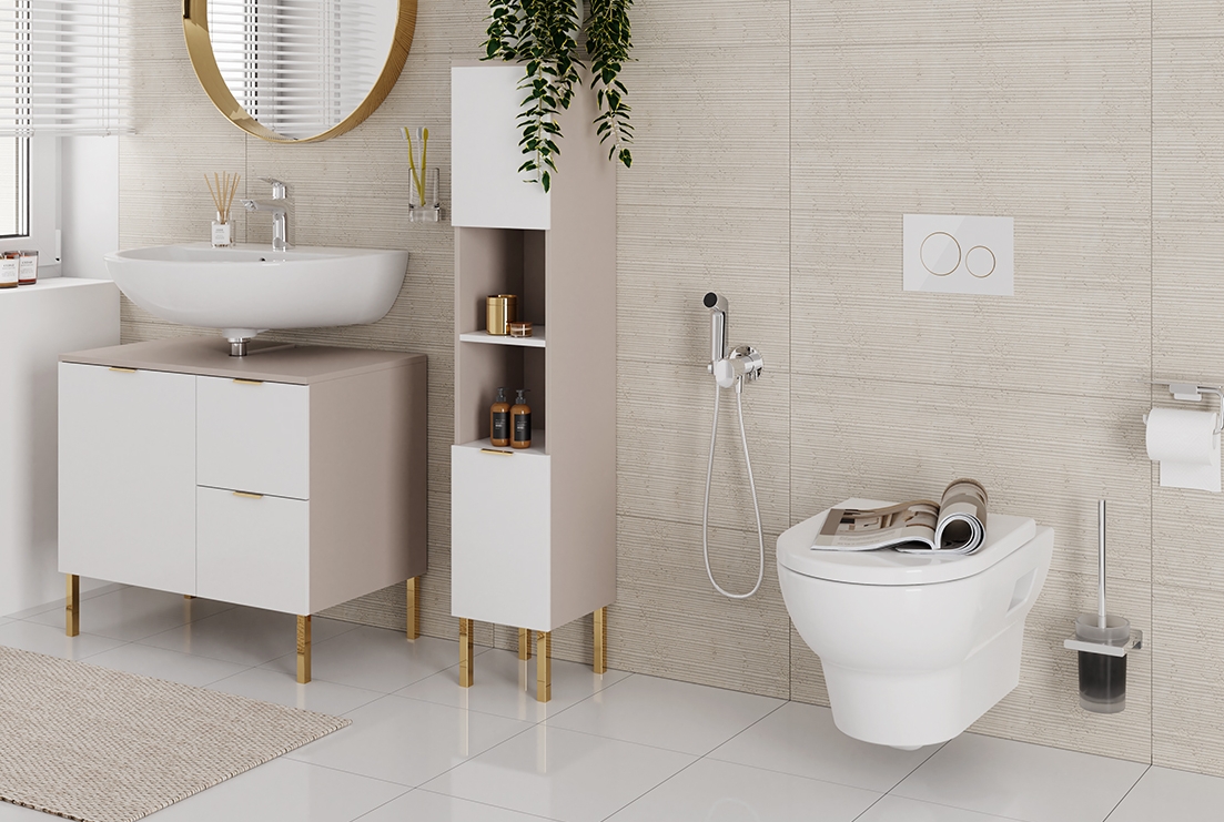 Гигиенический комплект HANSGROHE Bidette S 1 jet 29232700 со шлангом и держателем, цвет Белый матовый