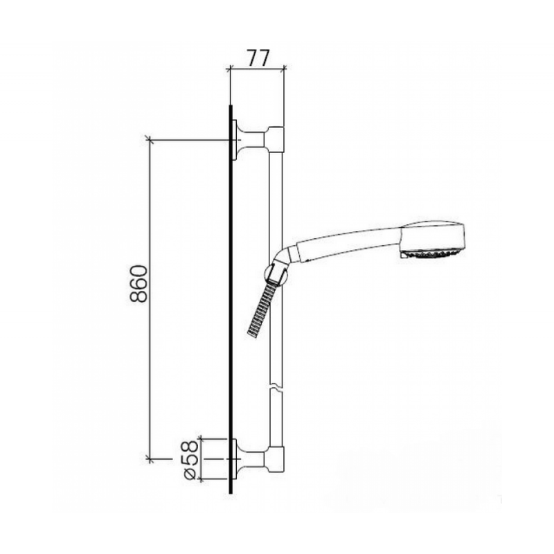 Душевая стойка Dornbracht LA FLEUR 26 403 955 47 с ручным душем, держателем и шлангом, шампань