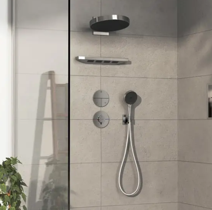 Переключатель потоков воды на 3 источника Hansgrohe ShowerSelect Comfort S 15558700 цвет Белый матовый