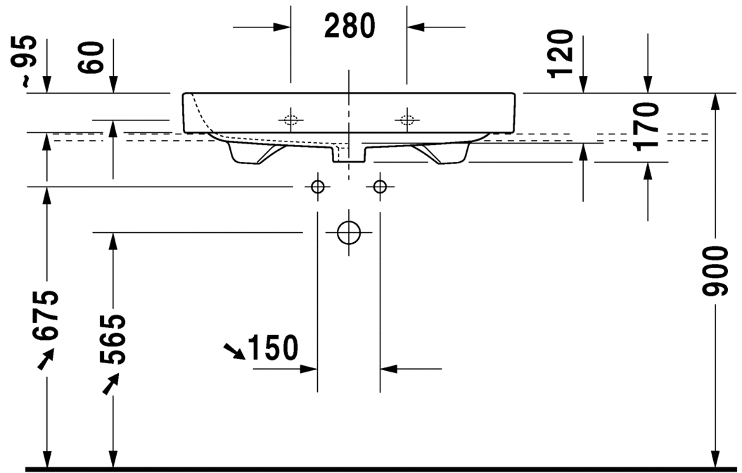 Раковина подвесная Duravit Happy D.2 2318800000 80х50см