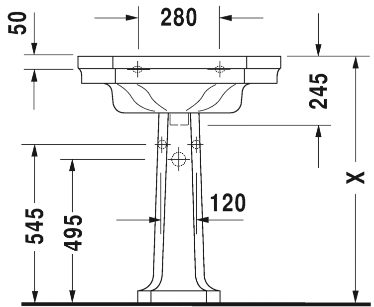 Раковина подвесная Duravit 1930 0438700000 70х50см 