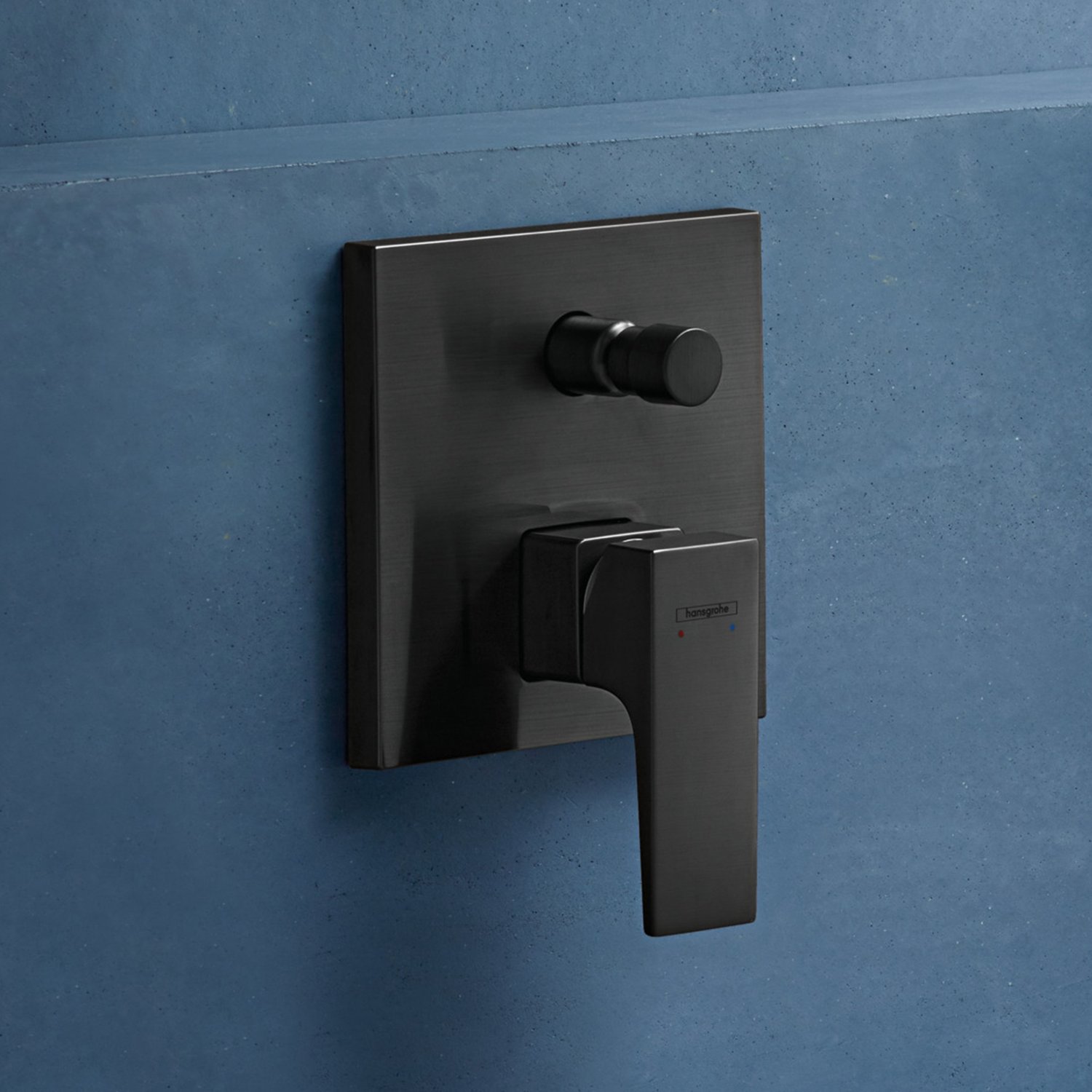 Наружная часть смесителя для ванны HANSGROHE METROPOL 32546340 с переключателем, цвет Чёрный шлифованный хром