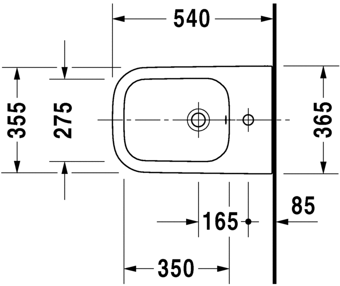 Подвесное биде Duravit Happy D.2   2258151300 антрацит