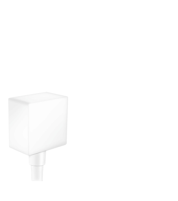 Шланговое подсоединение Hansgrohe Fixfit Square 26455700 с клапаном обратного тока белый матовый